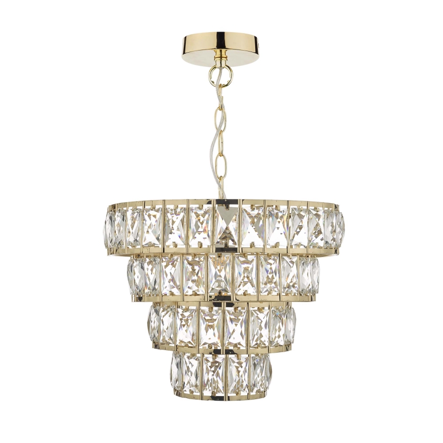 Där Lighting CER0135 - Luster na lancu CERYS 1xE27/60W/230V u zlatnoj boji