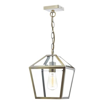 Där Lighting CHU0175 - Luster na lancu CHURCHILL 1xE27/60W/230V mesing