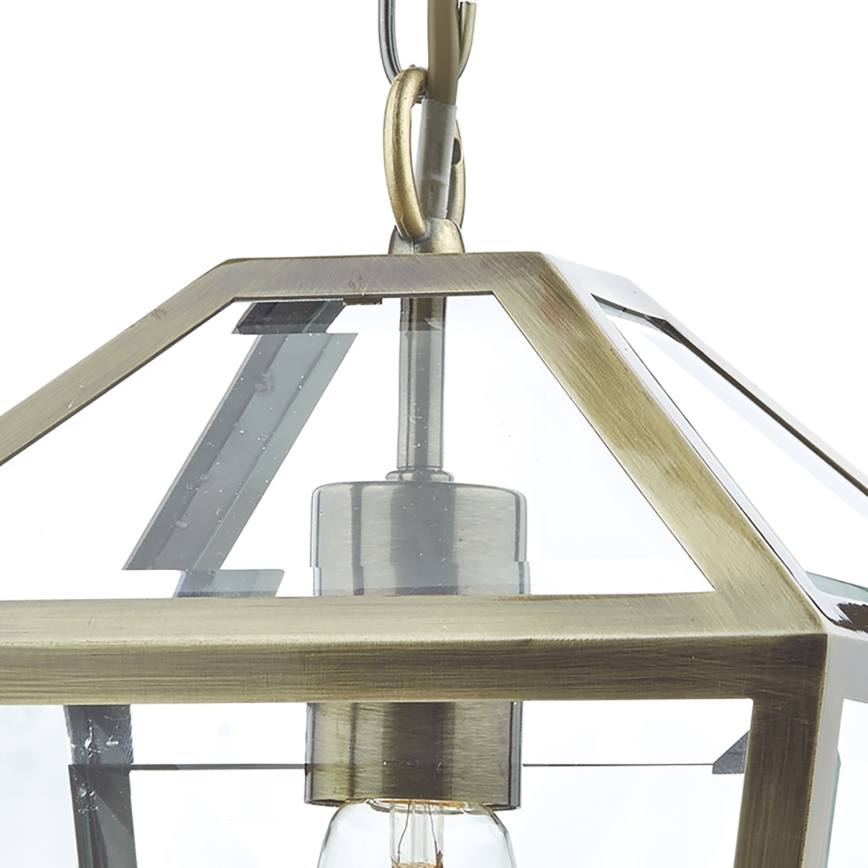 Där Lighting CHU0175 - Luster na lancu CHURCHILL 1xE27/60W/230V mesing