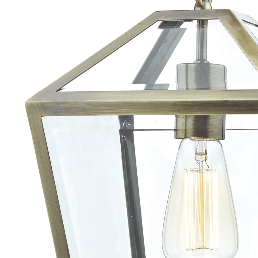 Där Lighting CHU0175 - Luster na lancu CHURCHILL 1xE27/60W/230V mesing