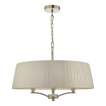 Där Lighting CRI0429 - Luster na lancu CRISTIN 4xE14/40W/230V mesing/taupe