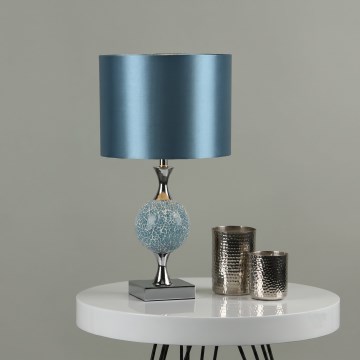 Där Lighting ELS4223 - Stona lampa ELSA 1xE27/40W/230V plava/sjajni hrom