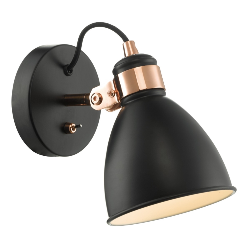 Där Lighting FRE0722 - Zidni spot FREDERICK 1xE14/40W/230V, u crnoj boji