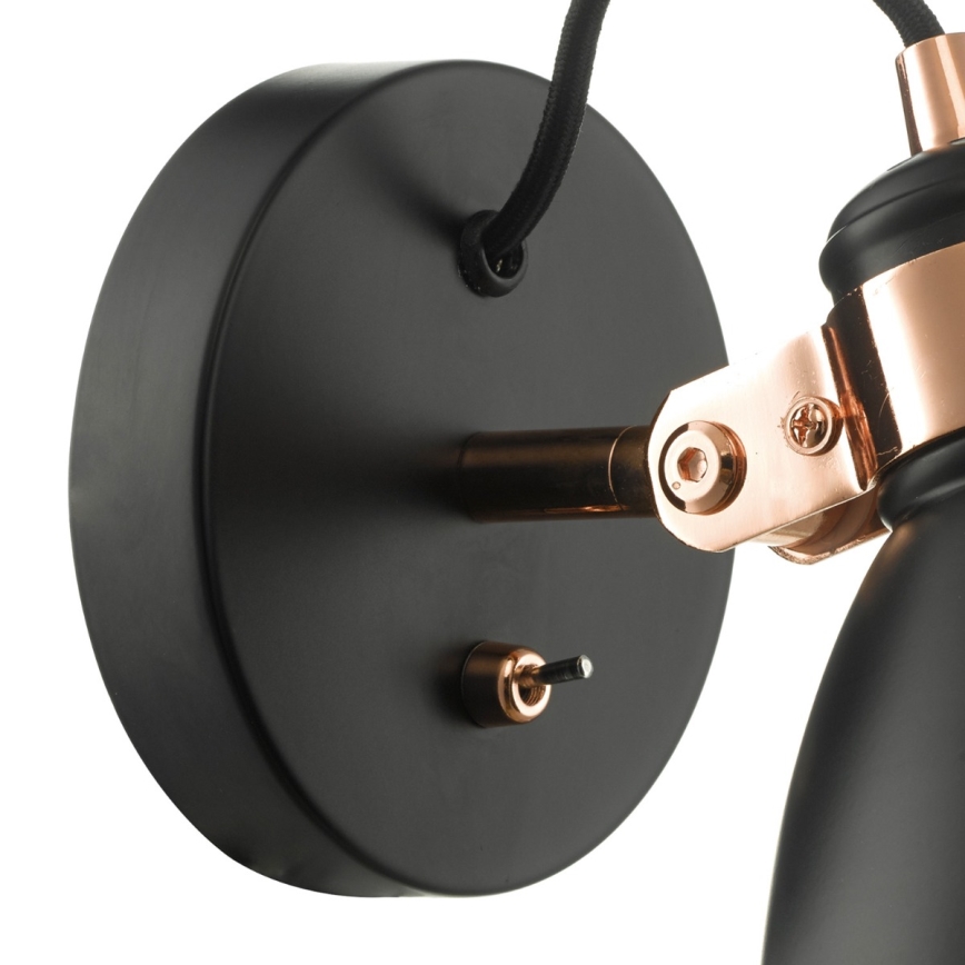 Där Lighting FRE0722 - Zidni spot FREDERICK 1xE14/40W/230V, u crnoj boji
