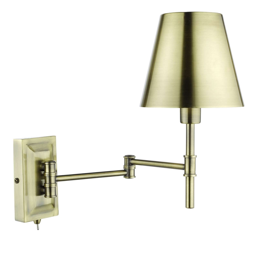 Där Lighting KEN0775 - Fleksibilna zidna lampa KENSINGTON 1xE14/25W/230V mesing