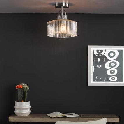 Där Lighting LEN4846 - Plafonski luster LENKA 1xE27/60W/230V matni hrom