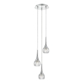 Där Lighting LYA0350 - Luster na sajli LYALL 3xG9/40W/230V sjajni hrom