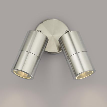 Där Lighting ORT0968 - LED spoljna zidna reflektorska svetiljka ORTEGA 2xGU10/5W/230V IP65 sjajni hrom