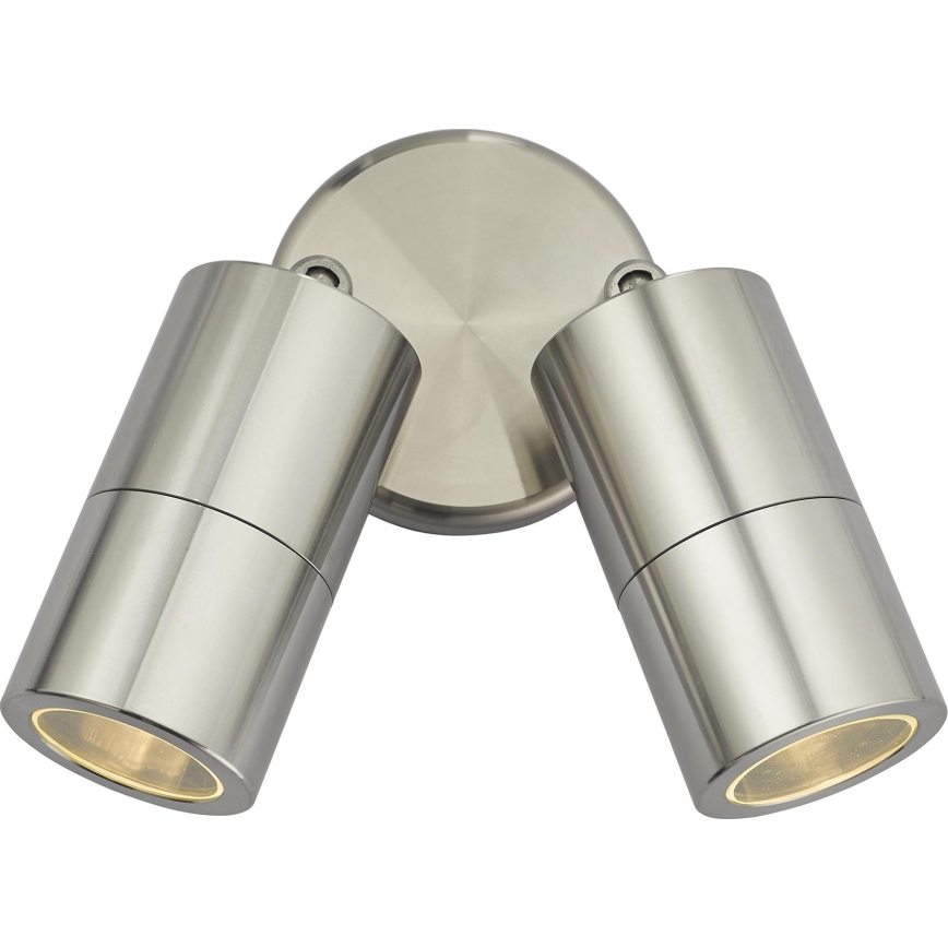 Där Lighting ORT0968 - LED spoljna zidna reflektorska svetiljka ORTEGA 2xGU10/5W/230V IP65 sjajni hrom