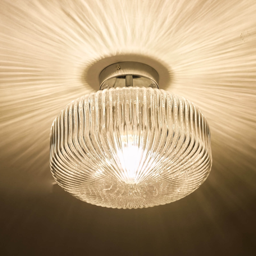 Där Lighting RIV5208 - Površinski montiran plafonski luster RIVA za kupatilo 1xE27/60W/230V IP44 sjajni hrom