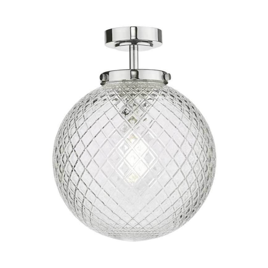 Där Lighting WAY0150 - Plafonsko svetlo za kupatilo WAYNE 1xE27/40W/230V IP44 prečnik 25 cm sjajni hrom
