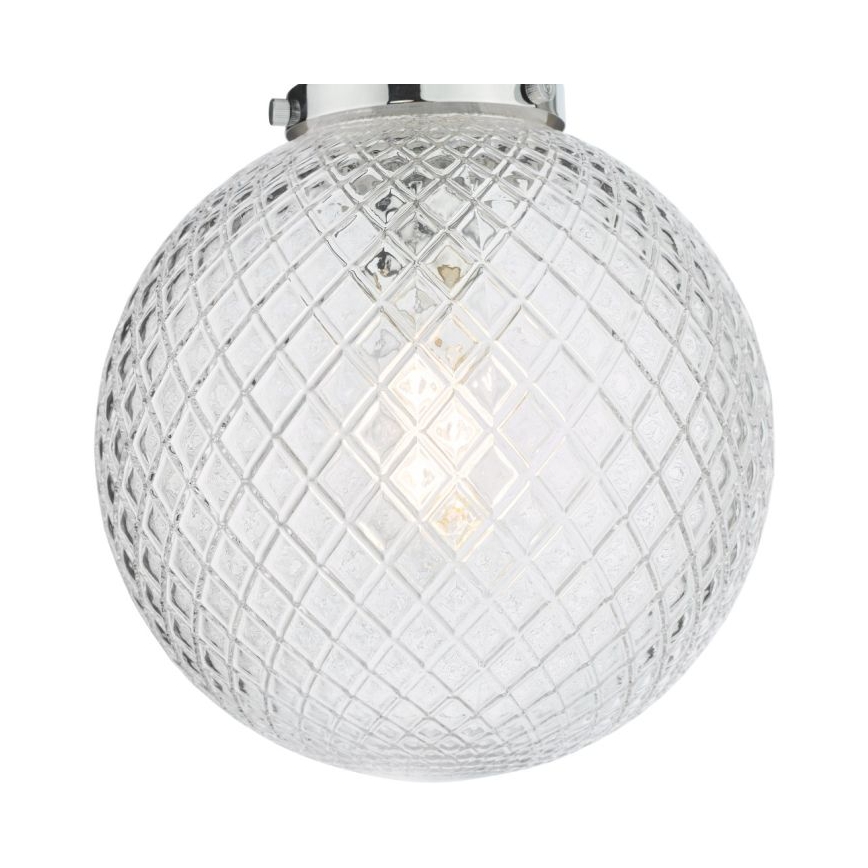 Där Lighting WAY0150 - Plafonsko svetlo za kupatilo WAYNE 1xE27/40W/230V IP44 prečnik 25 cm sjajni hrom