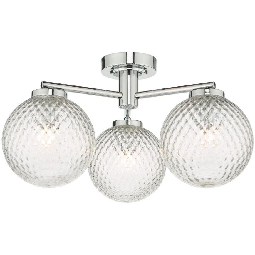 Där Lighting WAY5350 - Plafonski luster za kupatilo WAYNE 3xG9/3W/230V IP44 sjajni hrom