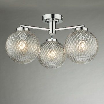 Där Lighting WAY5350 - Plafonski luster za kupatilo WAYNE 3xG9/3W/230V IP44 sjajni hrom