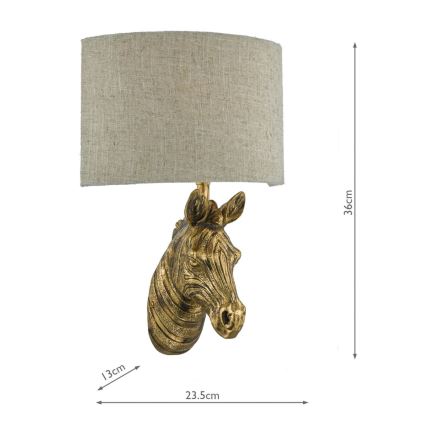 Där Lighting ABB0735 - Zidna lampa ABBY 1xE14/40W/230V lan/zlatna