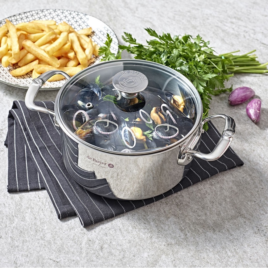 De Buyer 3427.24 - Lonac sa poklopcem MILADY 24 cm, od nerđajućeg čelika