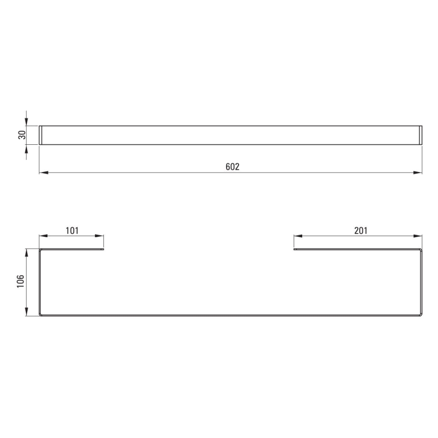 Deante ADM_A621 - Zidni držač peškira MOKKO 60 cm, beli