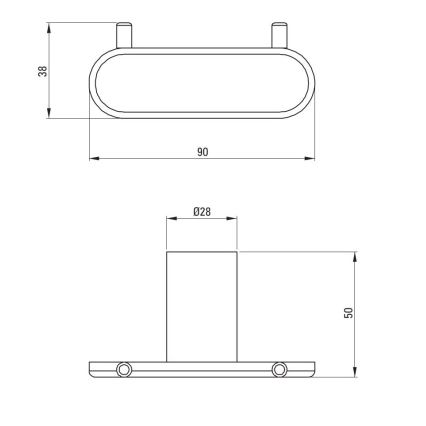 Deante ADR_N121 - Zidna kuka ROUND crna