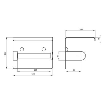 Deante ADR_N221 - Držač toalet papira ROUND crna