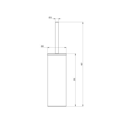 Deante ADR_N712 - Stojeća WC četka ROUND crna
