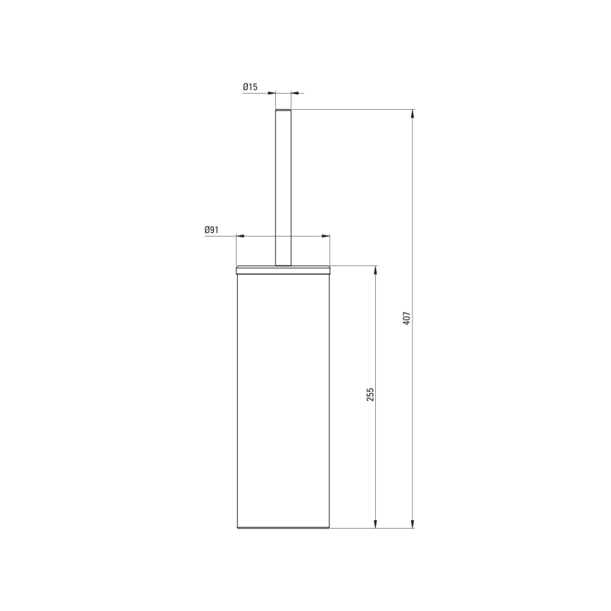 Deante ADR_N712 - Stojeća WC četka ROUND crna
