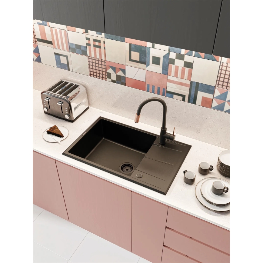 Deante BCA_B64M - slavina za sudoperu ASTER, crna/mesing