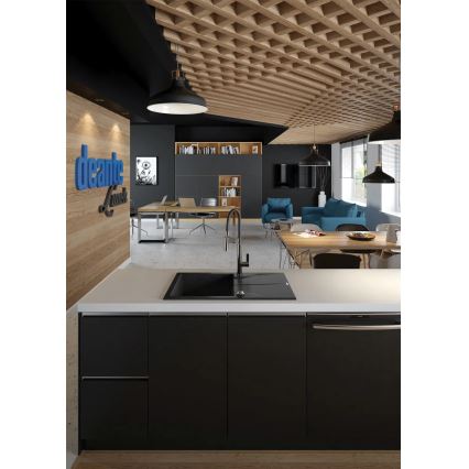 Deante BGB_B720 - Slavina za sudoperu sa fleksibilnim izlivom GERBERA crna/hrom