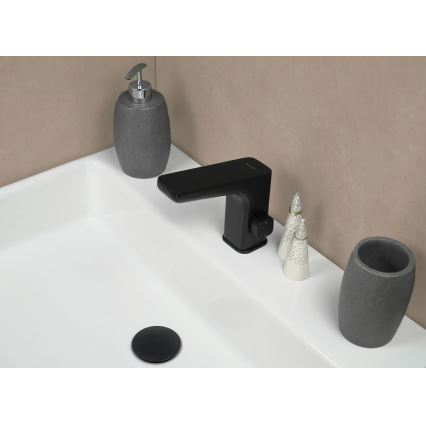 Deante BQH_N29R - Bezkontaktna baterija za umivaonik sa regulacijom temperature HIACYNT 4xAA crna