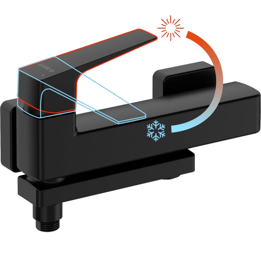 Deante BQL_N12M - Sklopiva baterija za kadu BLUR crna