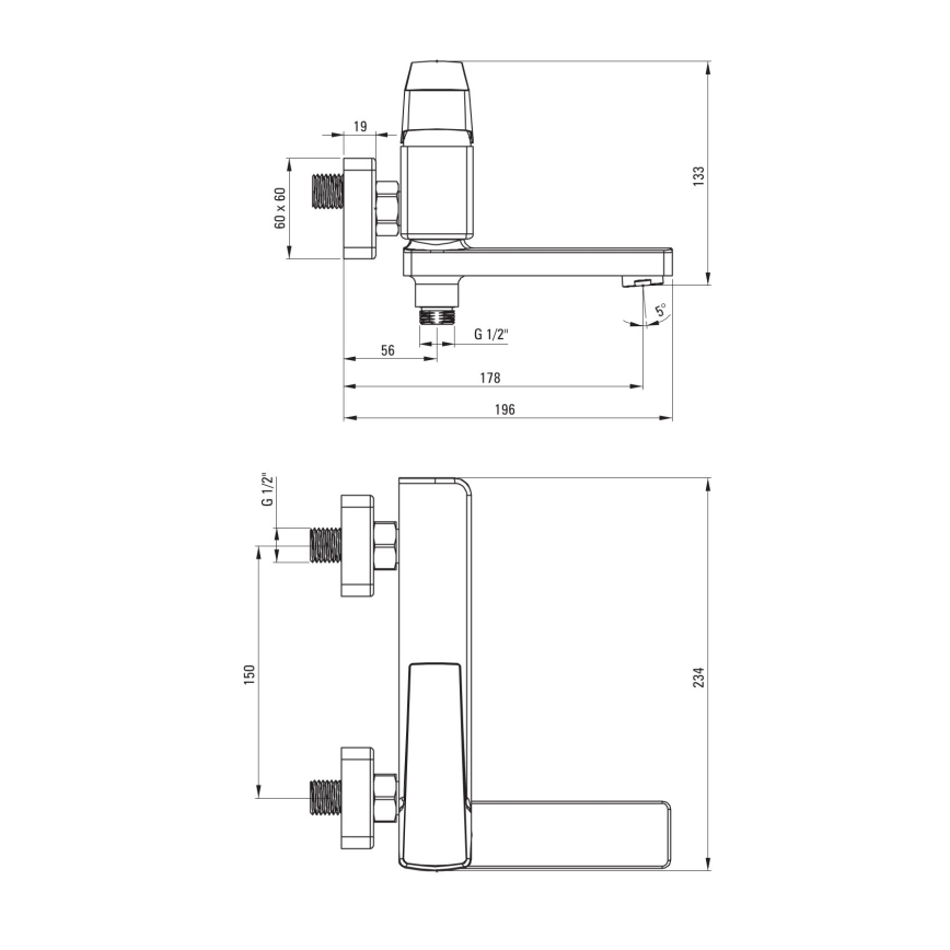 Deante BQL_N12M - Sklopiva baterija za kadu BLUR crna