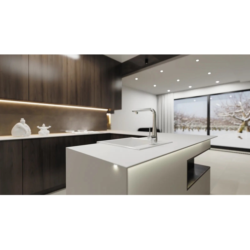 Deante BRE_075M - Slavina za sudoperu ERIDAN sa izvlačivom tuš glavom, sjajni hrom