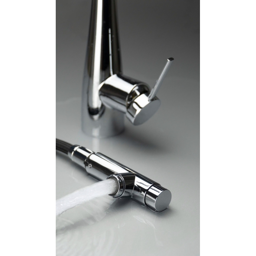 Deante BRE_075M - Slavina za sudoperu ERIDAN sa izvlačivom tuš glavom, sjajni hrom