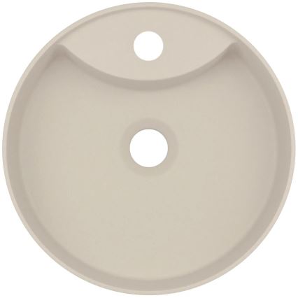 Deante CQS_5U4B - Umivaonik za ugradnju na radnu ploču sa otvorom za bateriju SILIA, prečnika 36 cm, granit/bež
