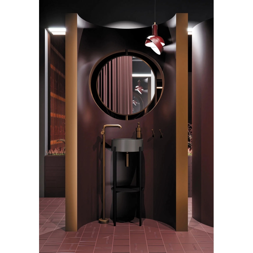 Deante CQS_SU4S - Umivaonik za ugradnju na ploču SILIA, prečnik 36 cm, granit/metalno siva