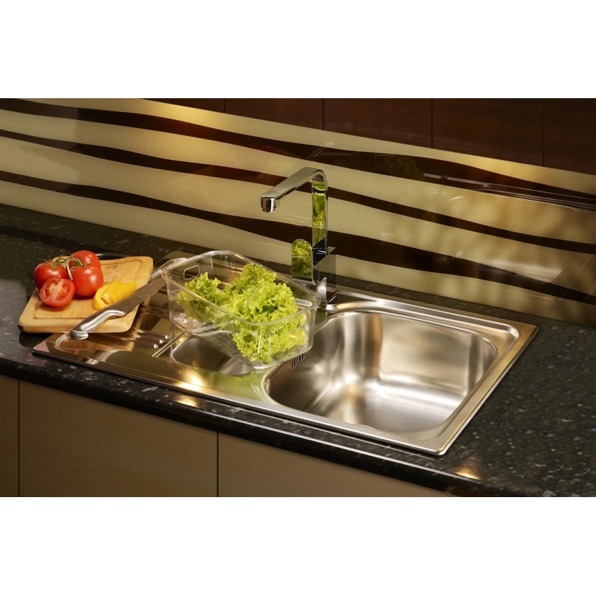 Deante ZEX_0113 - Kuhinjski sudoper XYLO 43,5x78 cm satenski