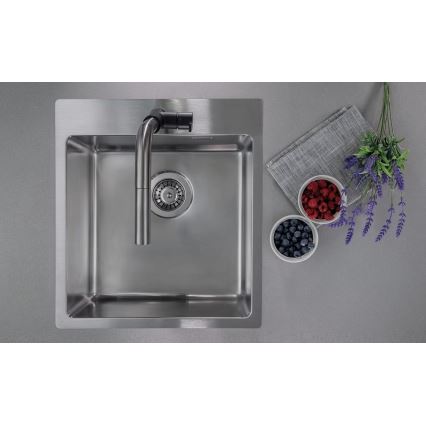 Deante ZPO_010A - Kuhinjski sudoper OLFATO 50,5x45 cm, brušeni čelik