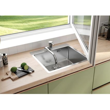 Deante ZPO_010B - Kuhinjski sudoper OLFATO 50,5x55 cm brušeni čelik