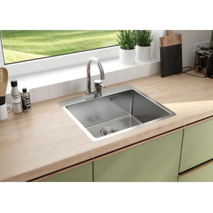Deante ZPO_010B - Kuhinjski sudoper OLFATO 50,5x55 cm brušeni čelik