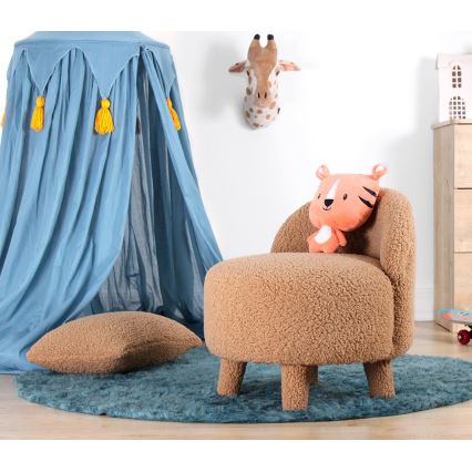 Dečija fotelja PIXI prečnika 46 cm, braon