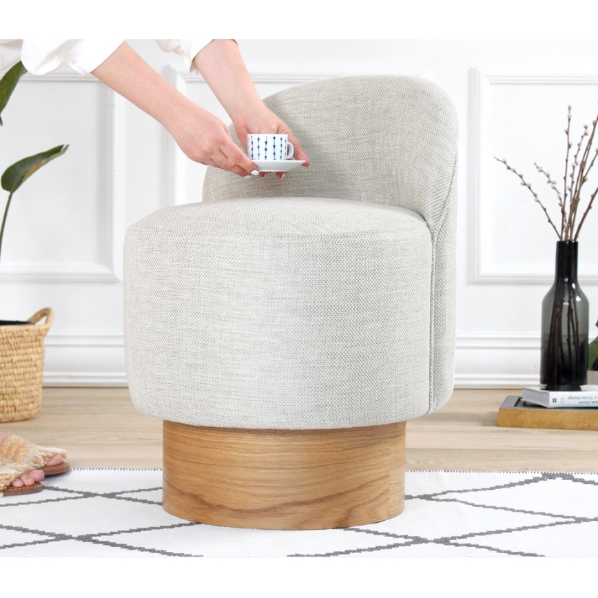 Dečija fotelja RIKI 40x47 cm svetlo siva