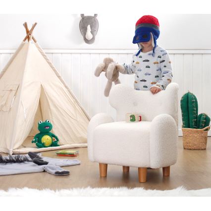 Dečija fotelja TOBI bela