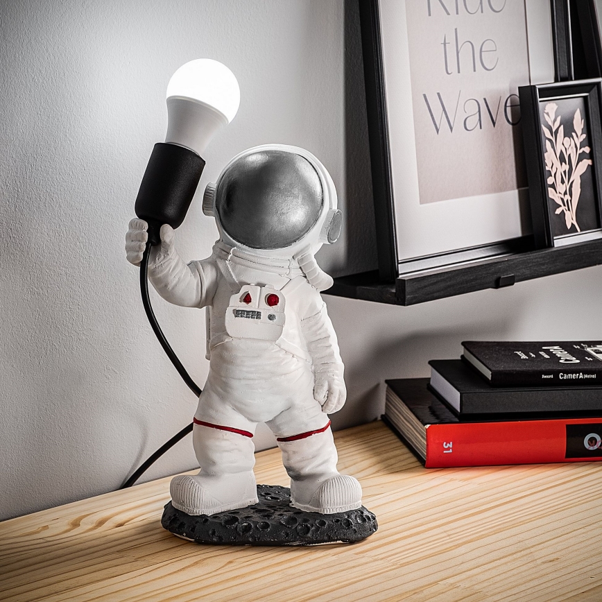 Dečija lampica ASTRONAUT 1xE27/40W/230V srebrna/bela