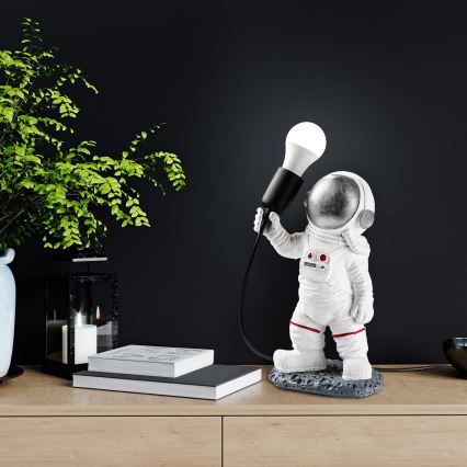 Dečija lampica ASTRONAUT 1xE27/40W/230V srebrna/bela