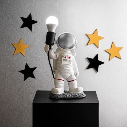 Dečija lampica ASTRONAUT 1xE27/40W/230V srebrna/bela