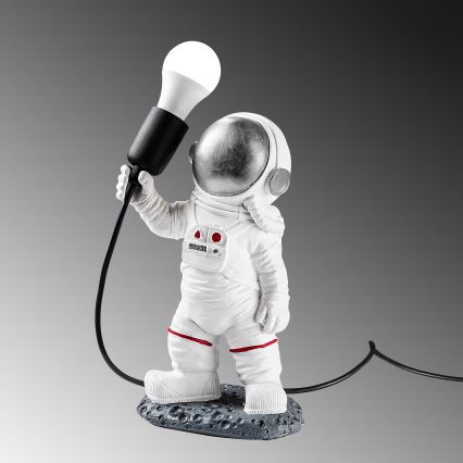 Dečija lampica ASTRONAUT 1xE27/40W/230V srebrna/bela