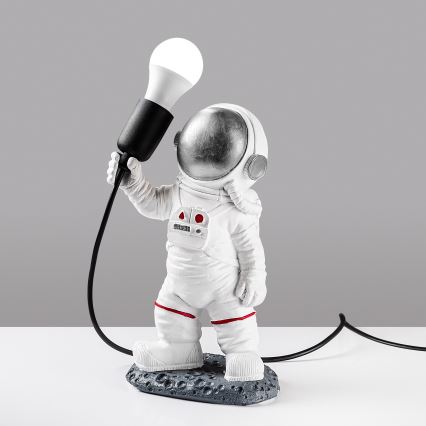 Dečija lampica ASTRONAUT 1xE27/40W/230V srebrna/bela