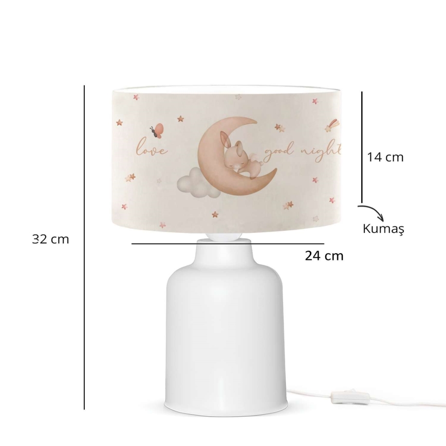 Dečija lampica CANDY 1xE27/40W/230V bela/bež