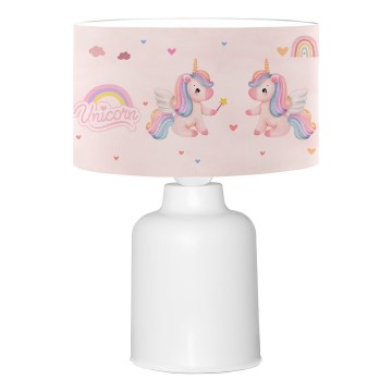 Dečija lampica CANDY 1xE27/40W/230V ružičasta/bela