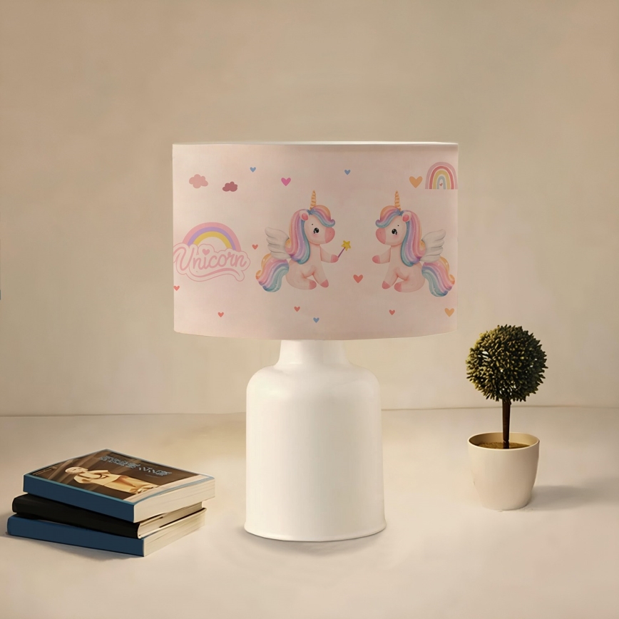 Dečija lampica CANDY 1xE27/40W/230V ružičasta/bela