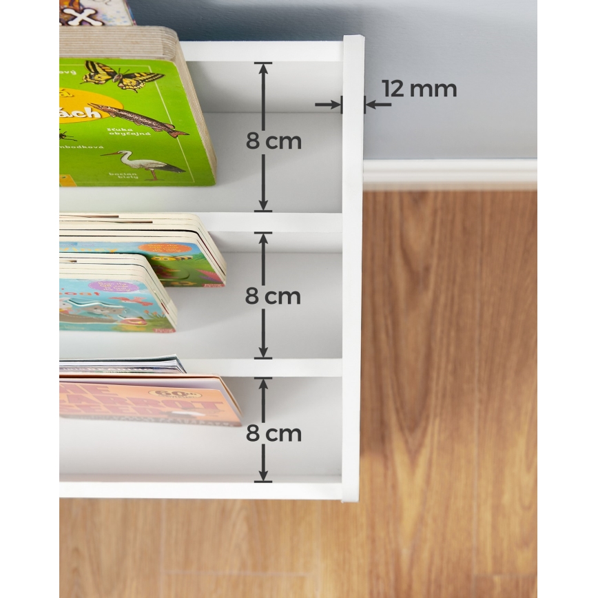 Dečija polica za knjige sa fiokom ANET bela